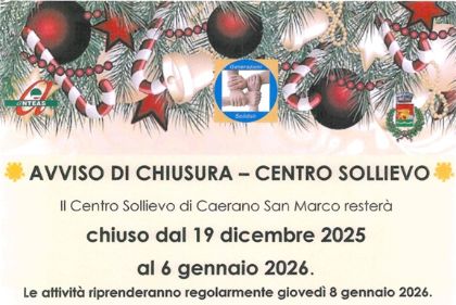 Chiusura Centro Sollievo