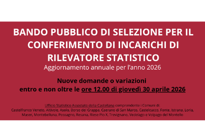 Bando pubblico di selezione per rilevatore statistico 2026